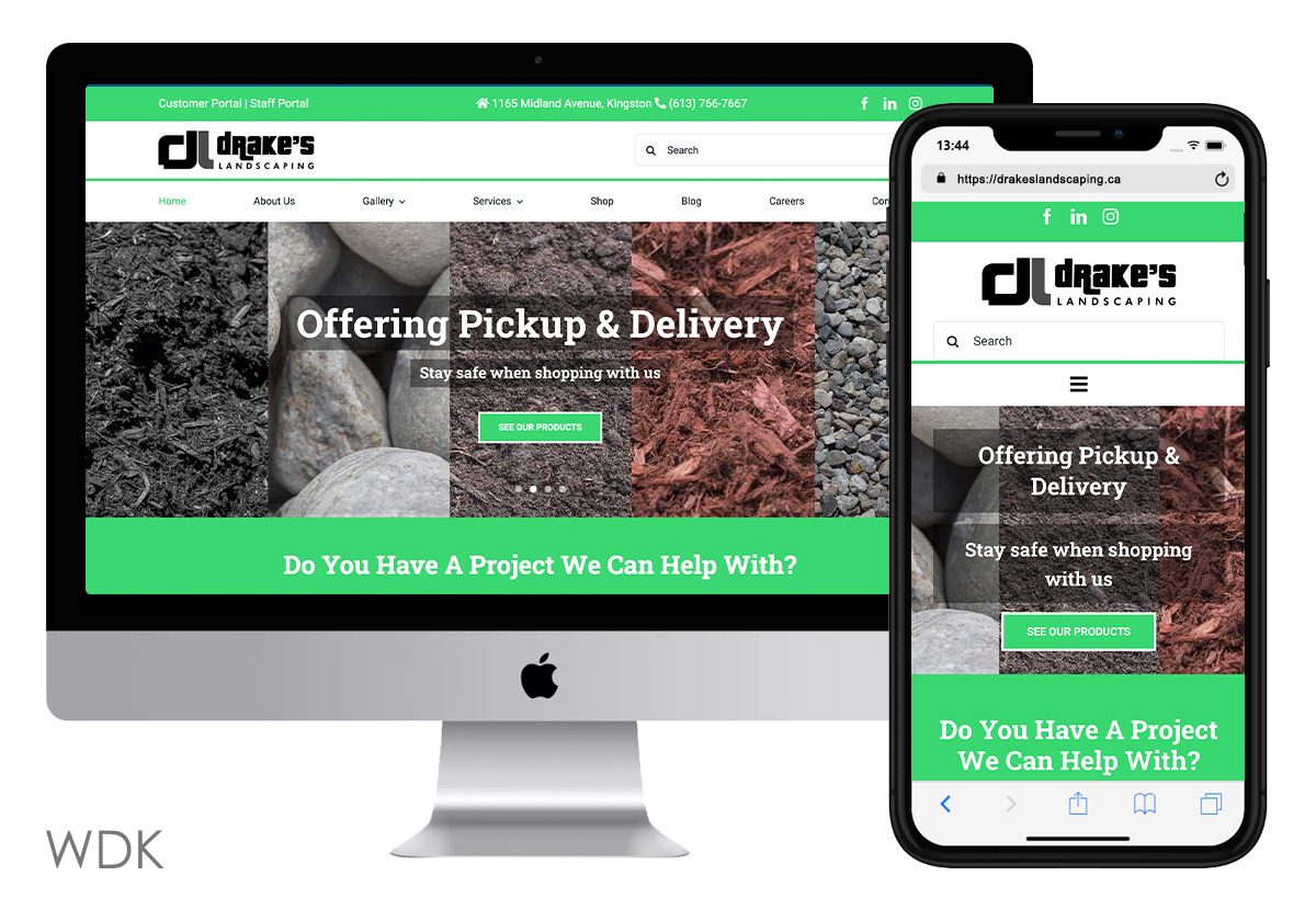 drakes Wesbite Design Kingston | Portfolio | Drakes Landscaping