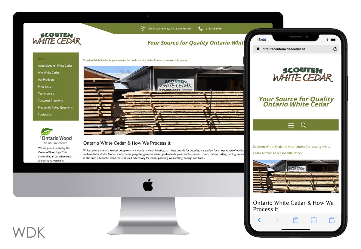 Website Design Kingston | Portfolio | Scouten Wood Cedar