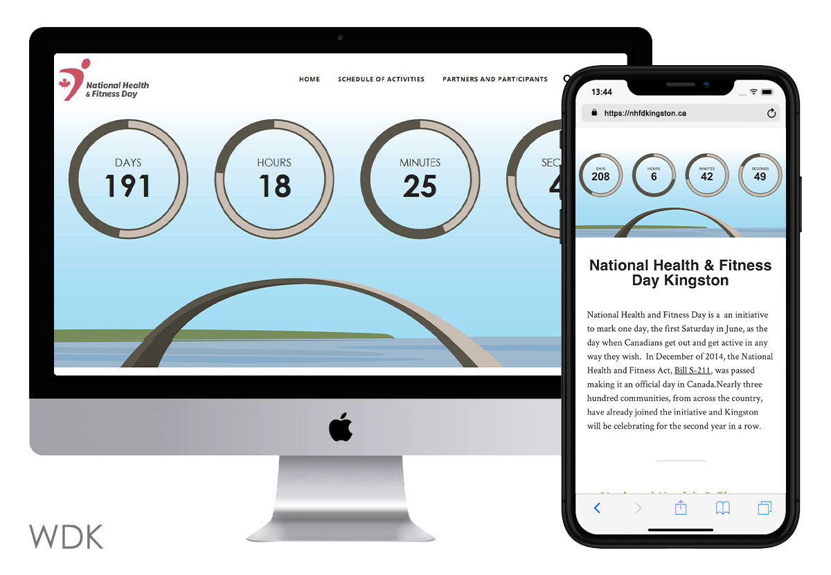 Website Design Kingston | Portfolio | national Health and Fitness Day Kingston