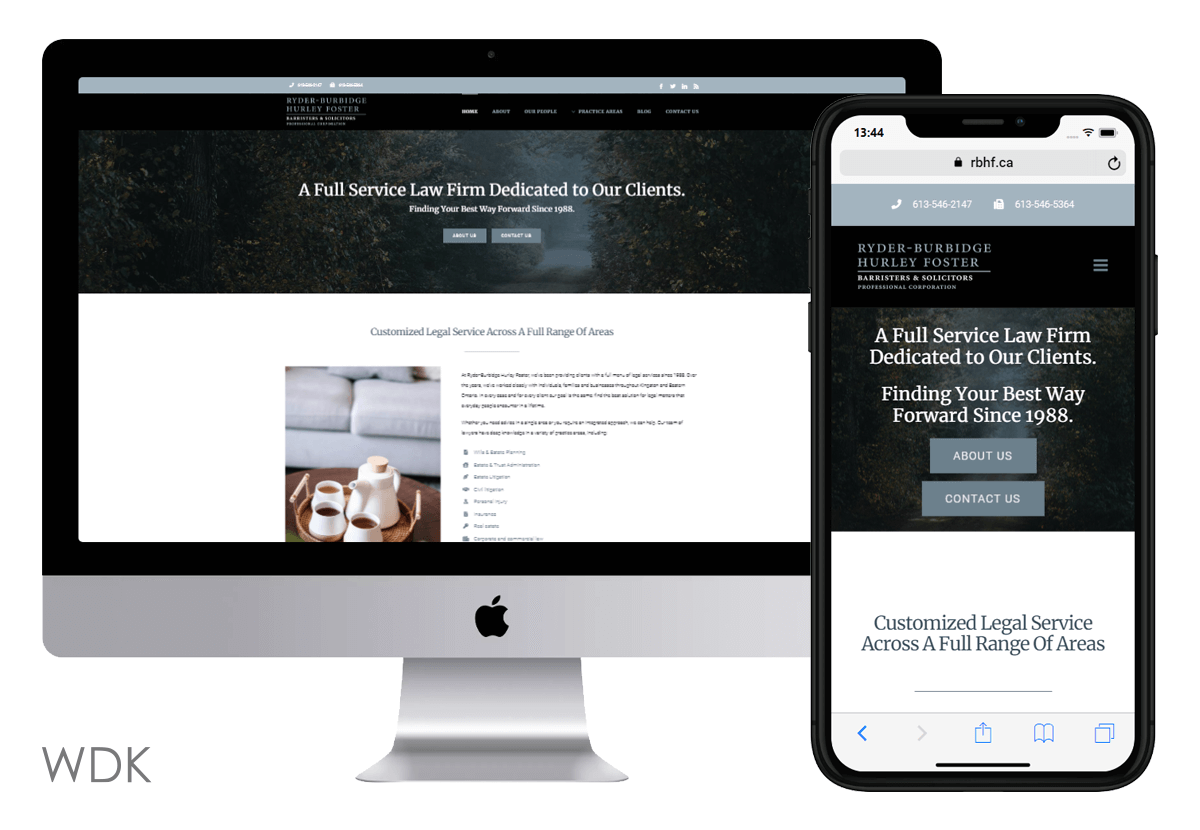 Ryder-Burbidge Hurley Foster Website Preview