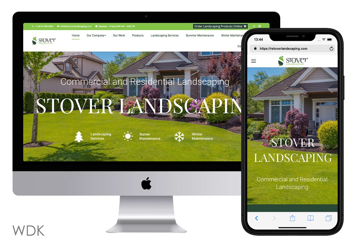 new Stover Landscaping website