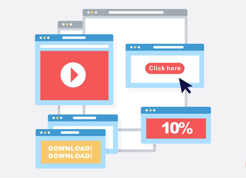 examples of what calls to actions are on a website